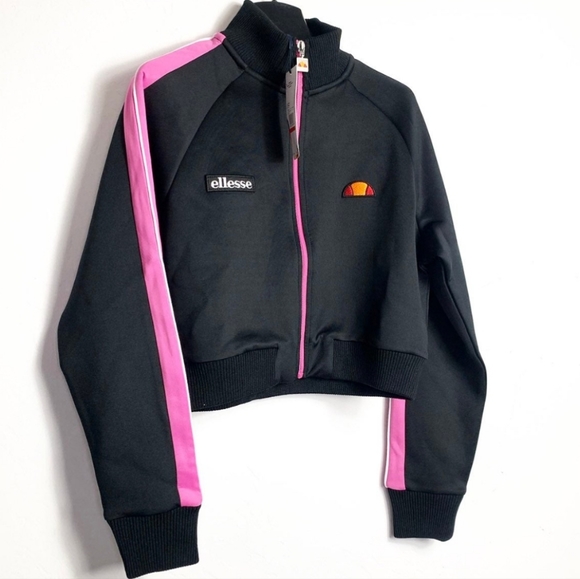 Ellese Black Pinzo Crop Track Jacket NWT SIZE 6 - Picture 5 of 7